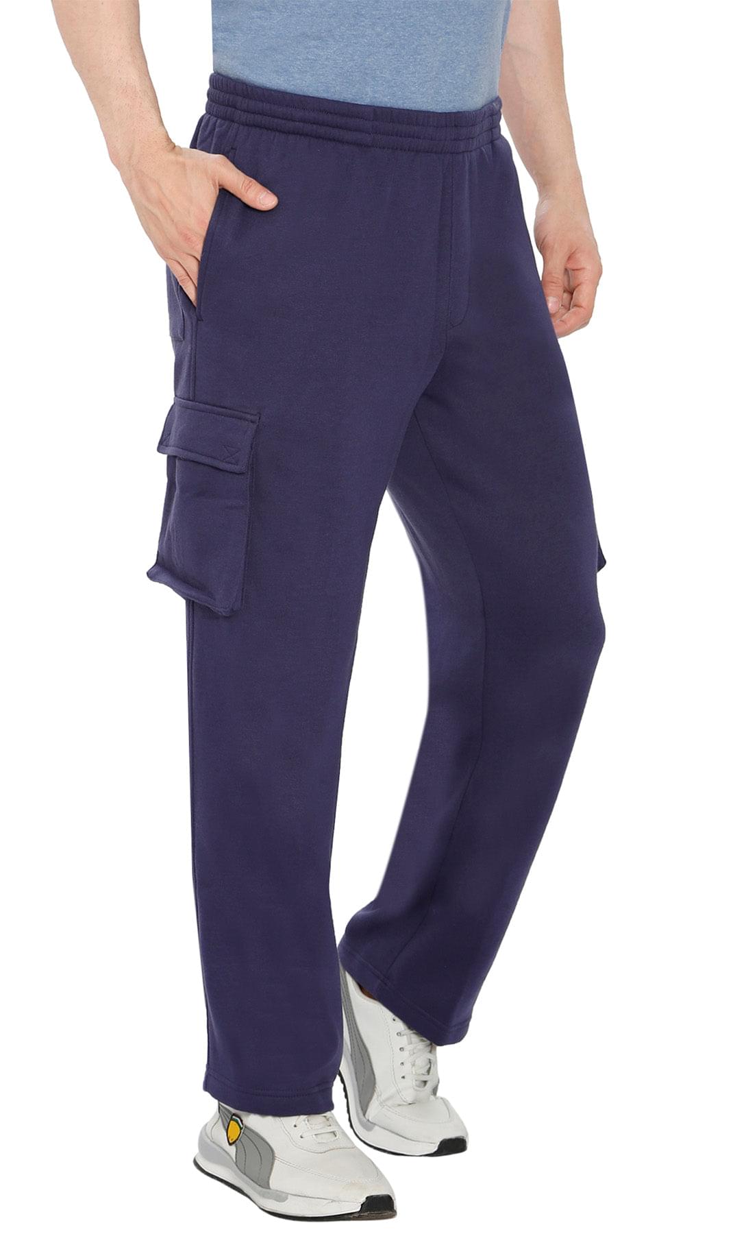 Men's Brushed Fleece Cargo Pants — Pull-On with Inner Drawstring TURTLE BAY APPAREL