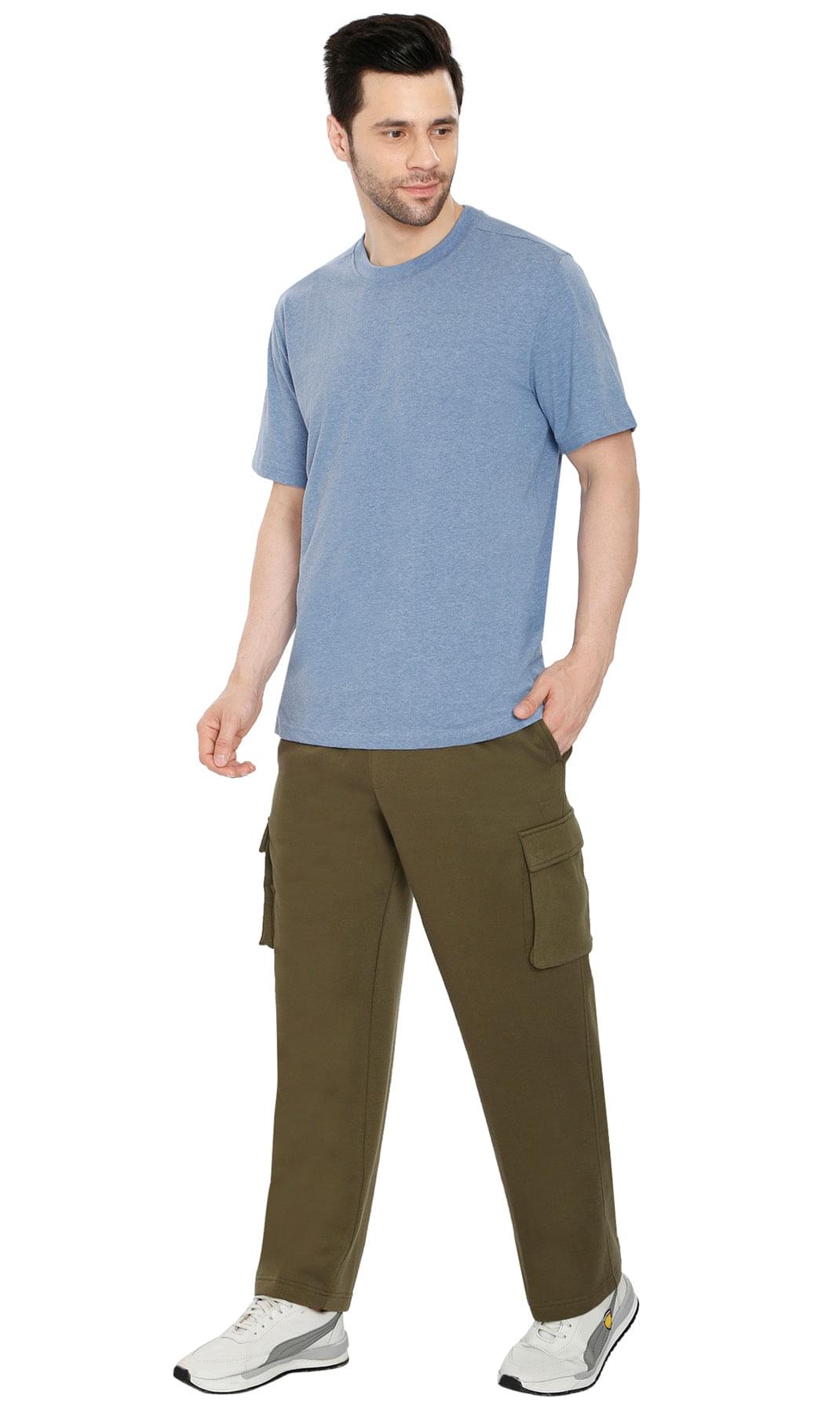Men's Brushed Fleece Cargo Pants — Pull-On with Inner Drawstring TURTLE BAY APPAREL