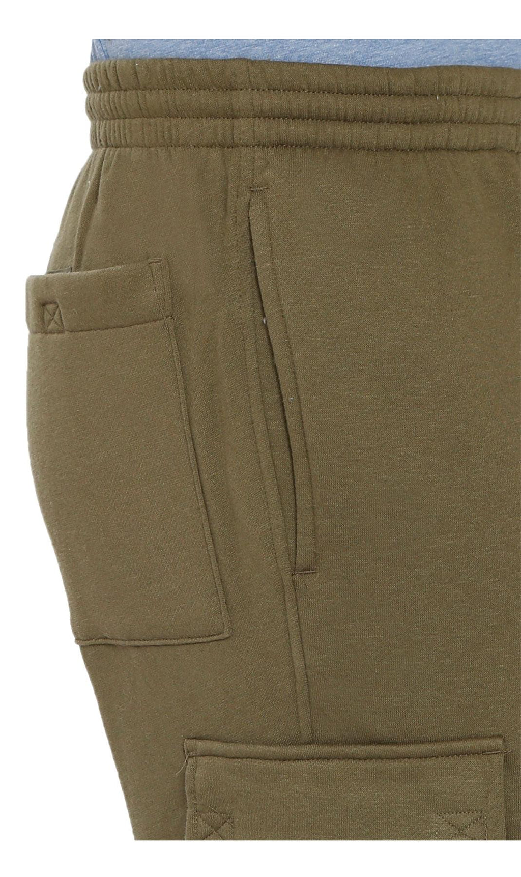 Men's Brushed Fleece Cargo Pants — Pull-On with Inner Drawstring TURTLE BAY APPAREL