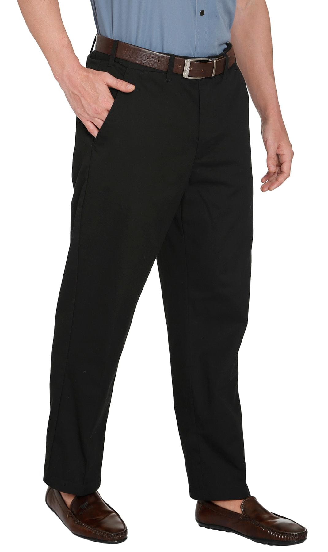 Men's Stretch Waist Chino Pants — Flat Front Hidden Elastic Waistband TURTLE BAY APPAREL