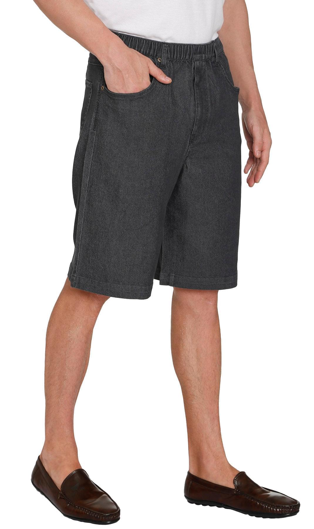Turtle Bay Pull-On Stretch Denim Shorts — Elastic Waist TURTLE BAY APPAREL