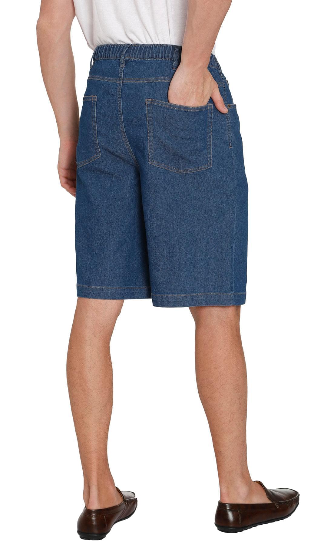 Turtle Bay Pull-On Stretch Denim Shorts — Elastic Waist TURTLE BAY APPAREL