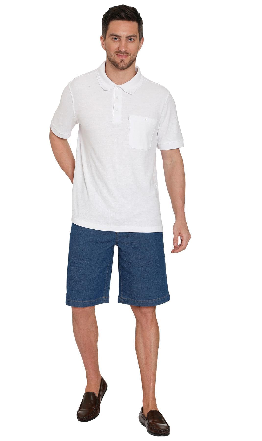 Turtle Bay Pull-On Stretch Denim Shorts — Elastic Waist TURTLE BAY APPAREL
