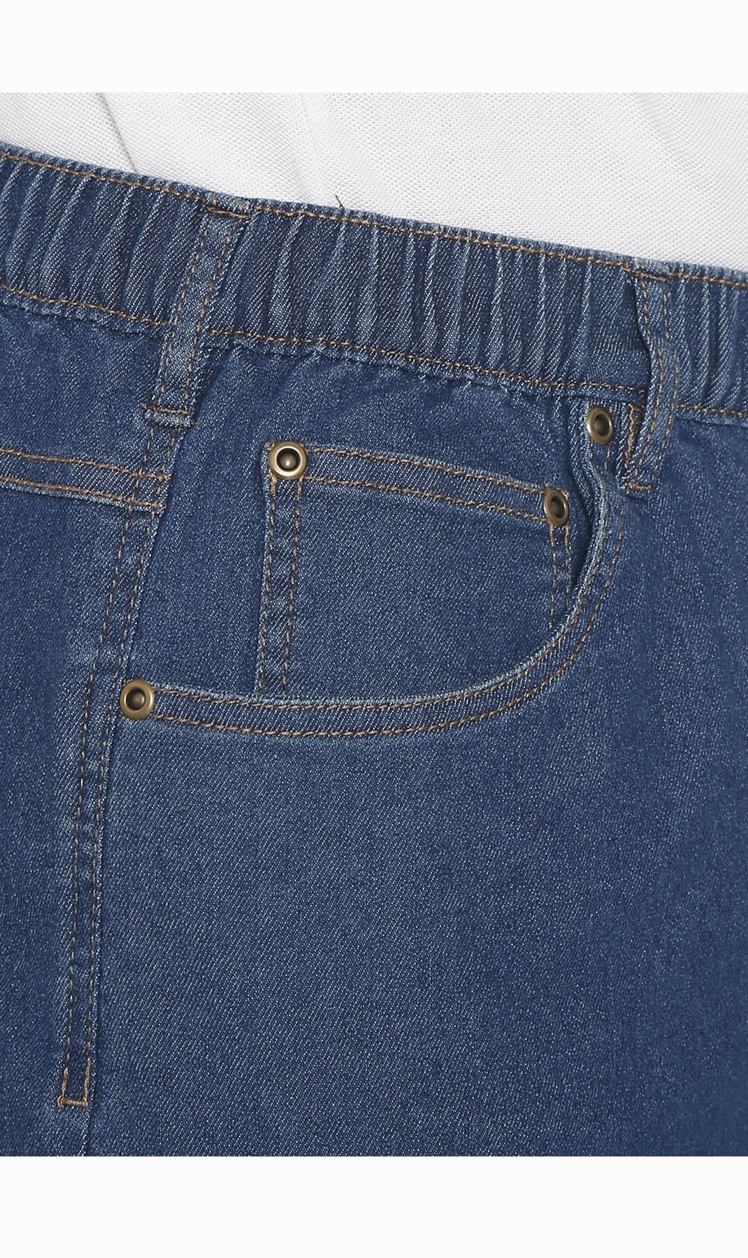 Turtle Bay Pull-On Stretch Denim Shorts — Elastic Waist TURTLE BAY APPAREL