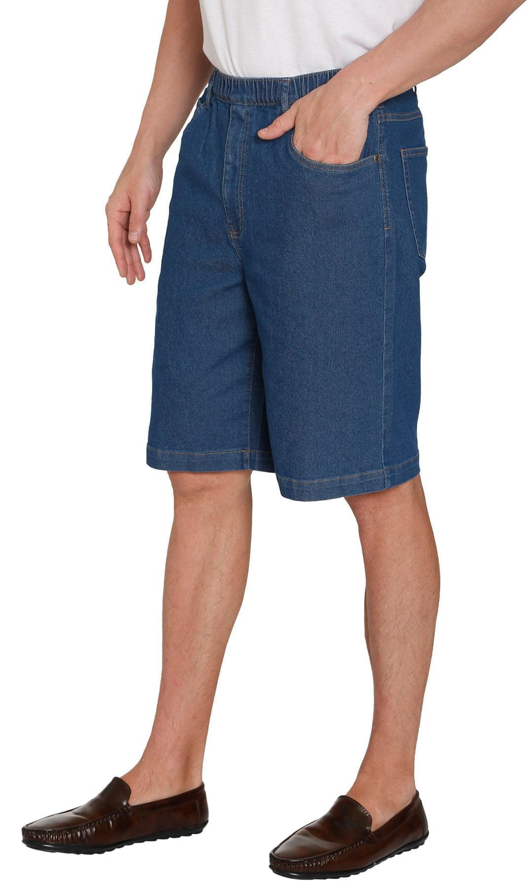 Turtle Bay Pull-On Stretch Denim Shorts — Elastic Waist TURTLE BAY APPAREL