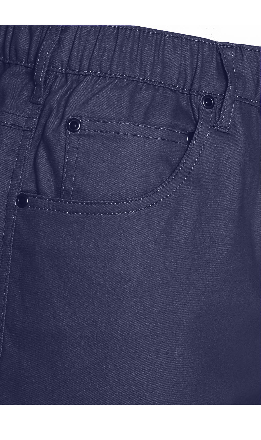 Turtle Bay Pull-On Stretch Denim Shorts — Elastic Waist TURTLE BAY APPAREL