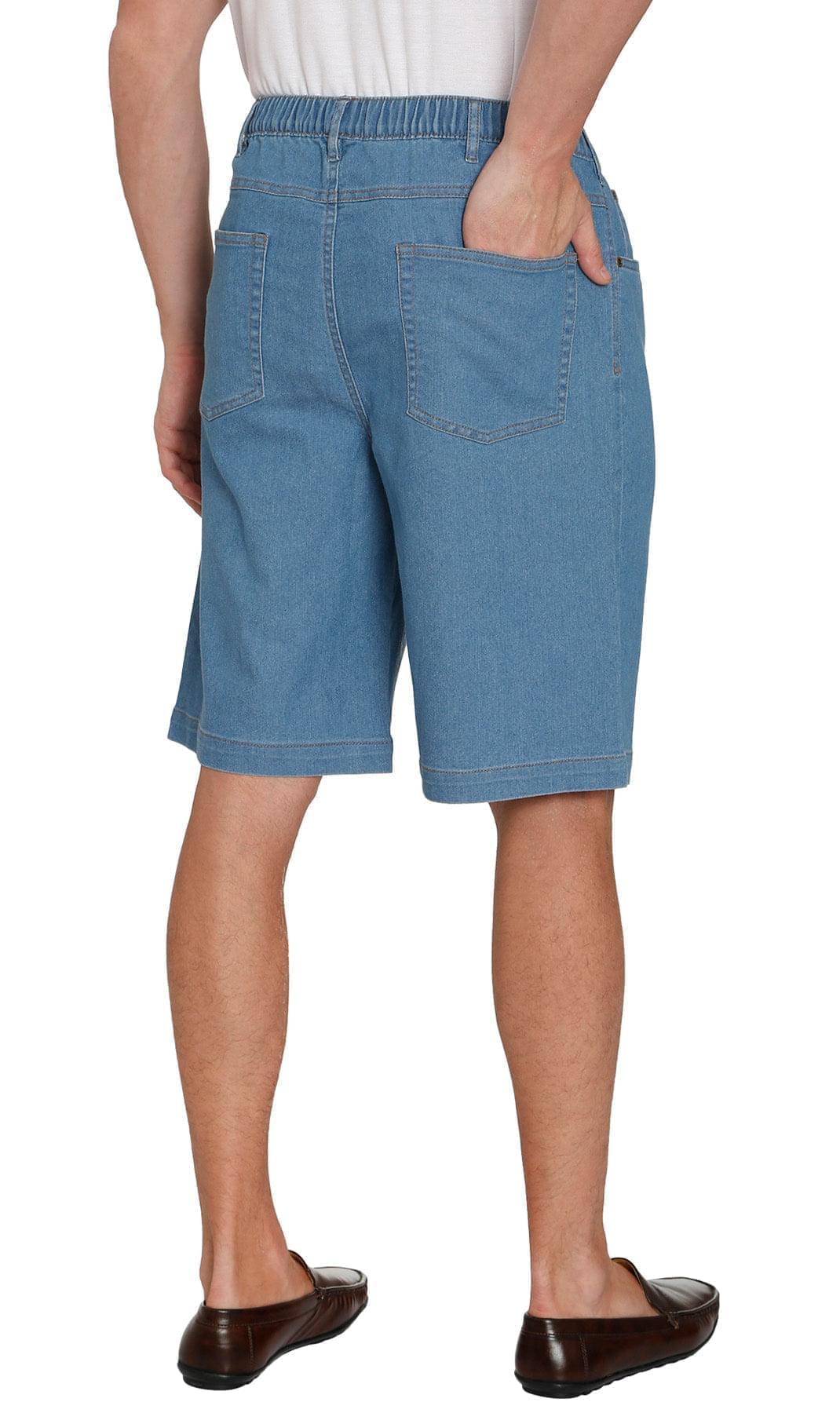 Turtle Bay Pull-On Stretch Denim Shorts — Elastic Waist TURTLE BAY APPAREL