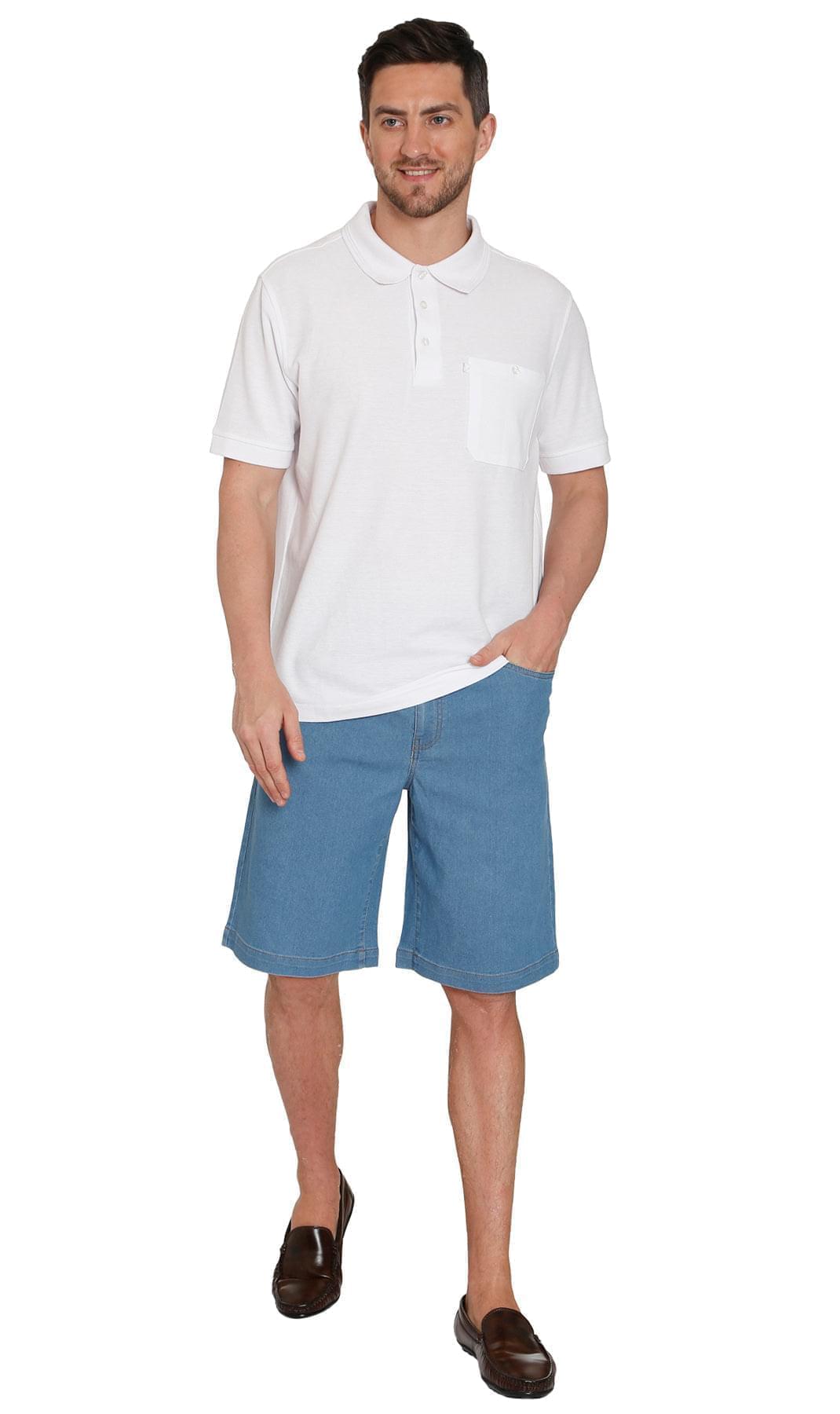 Turtle Bay Pull-On Stretch Denim Shorts — Elastic Waist TURTLE BAY APPAREL