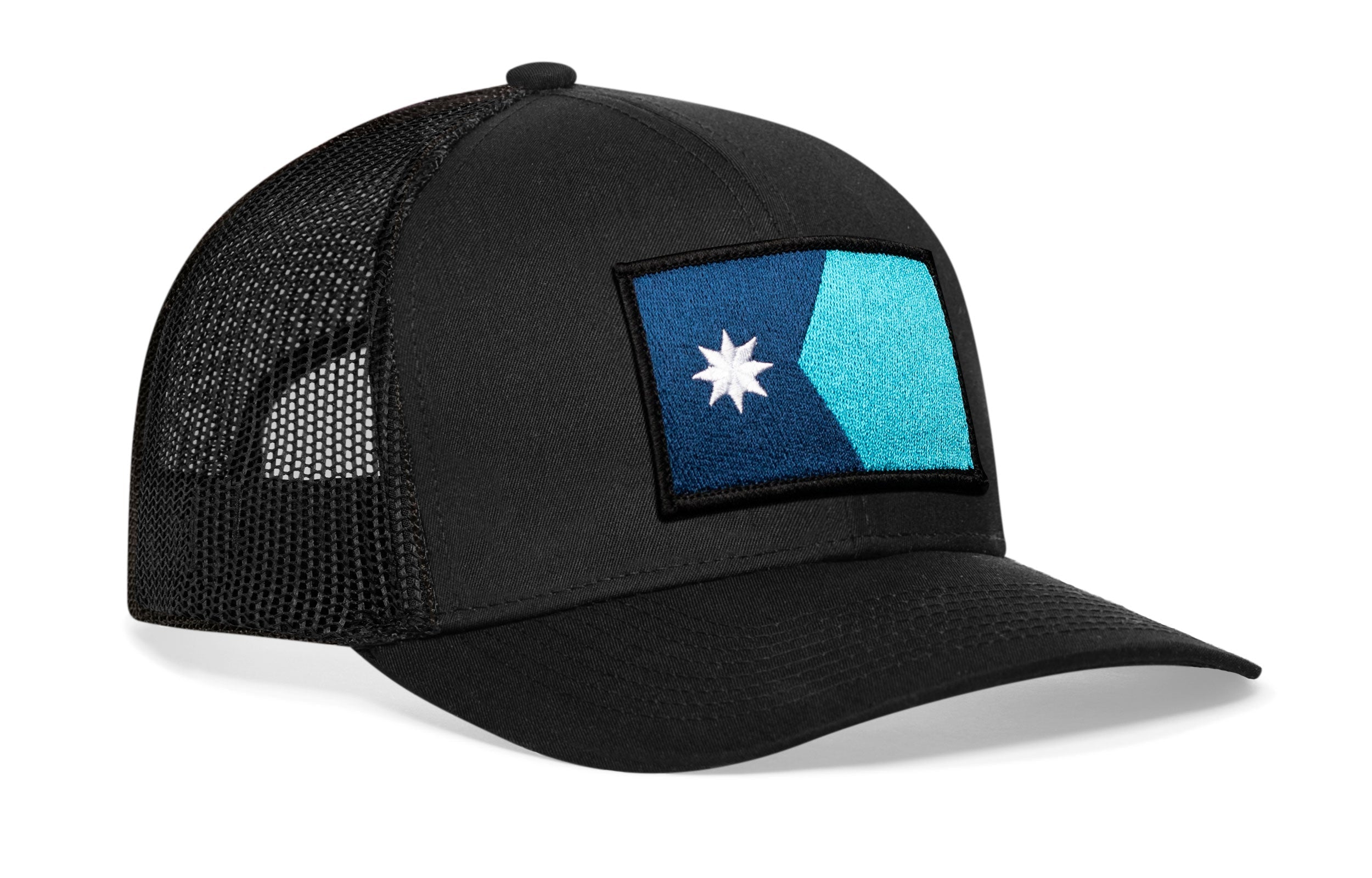 Minnesota Flag Trucker Hat  |  Black Minnesota Flag Snapback Haka Hat