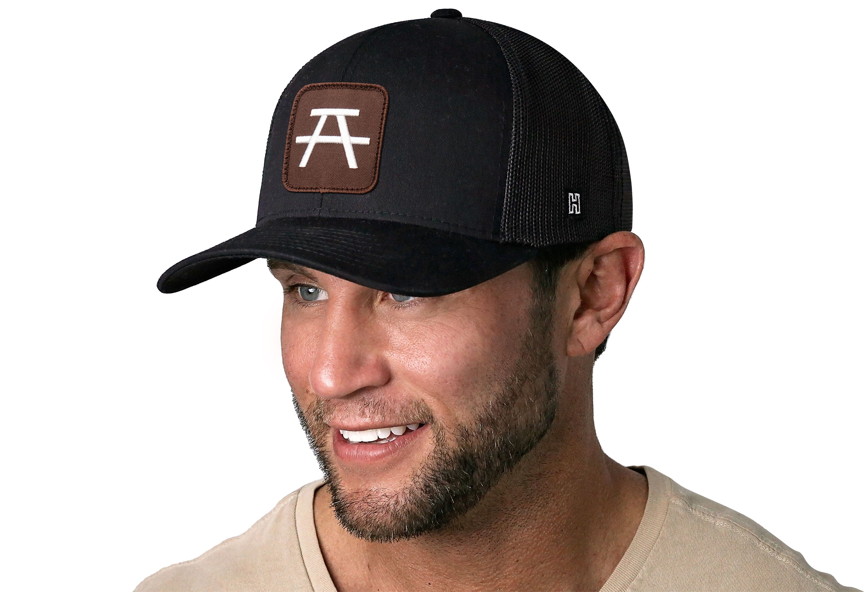 Picnic Area Trucker Hat  |  Black Campground Trail Signs Snapback Haka Hat