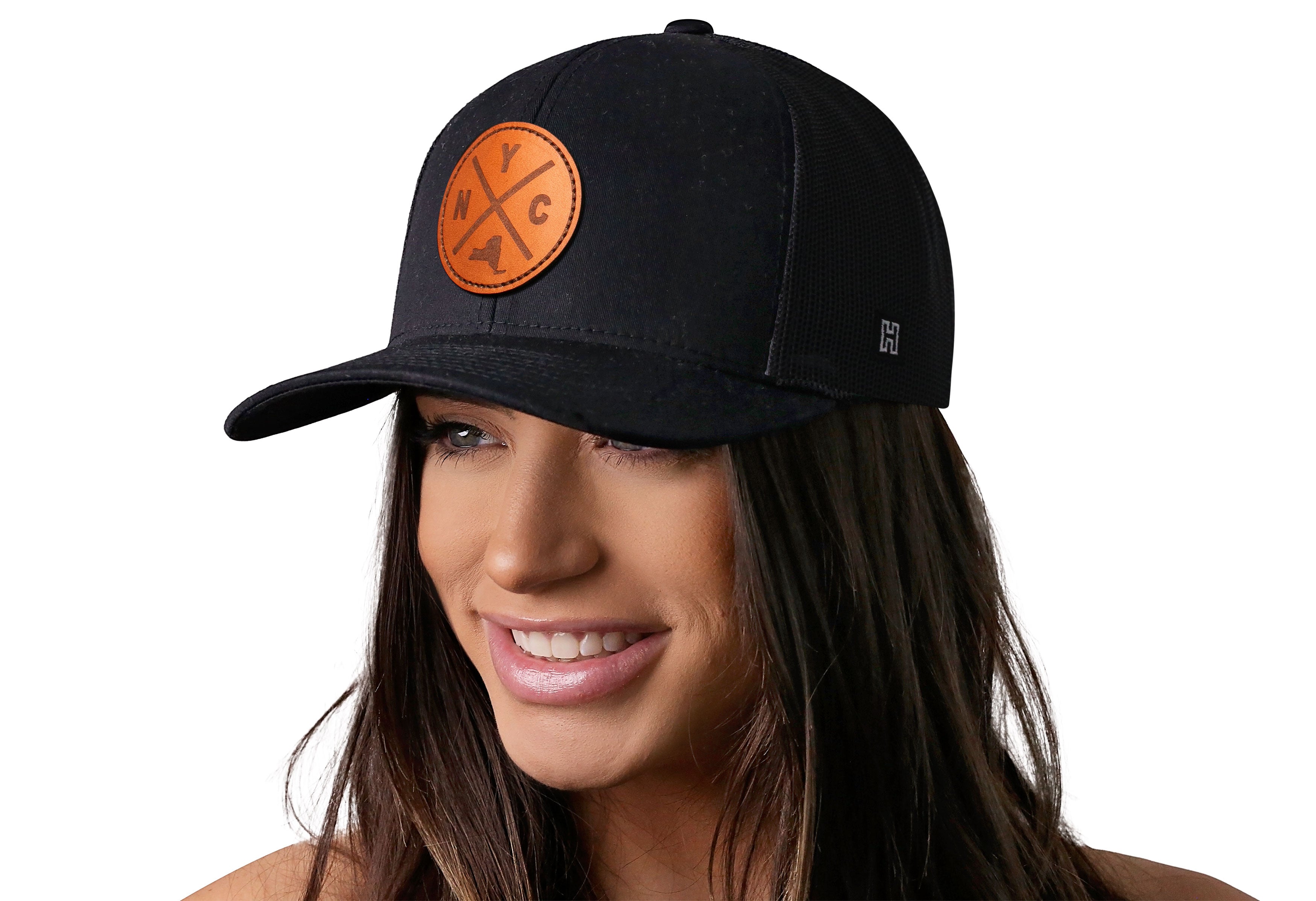 New York City Leather Trucker Hat — NYC X Black Snapback Haka Hat