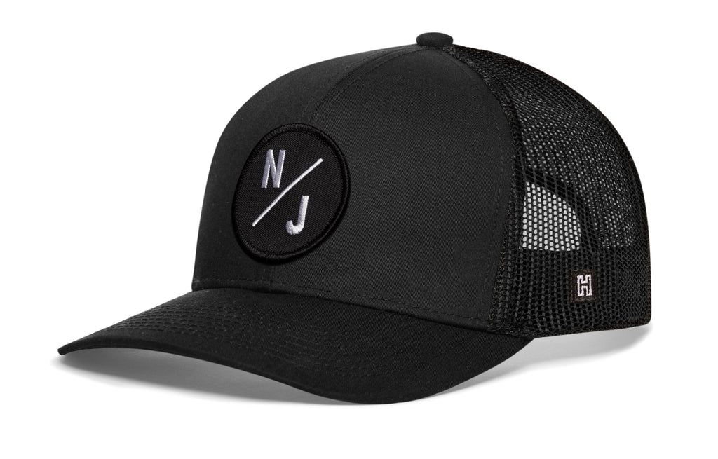 New Jersey Trucker Hat — Black NJ X Snapback Haka Hat
