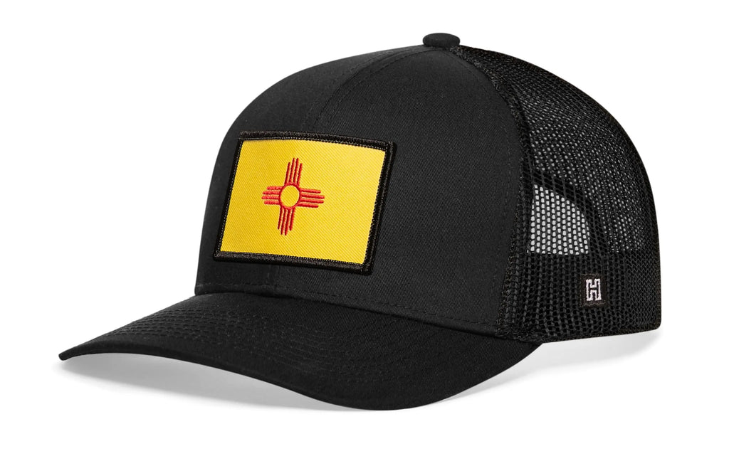 New Mexico Flag Trucker Hat  |  Black NM Snapback Haka Hat