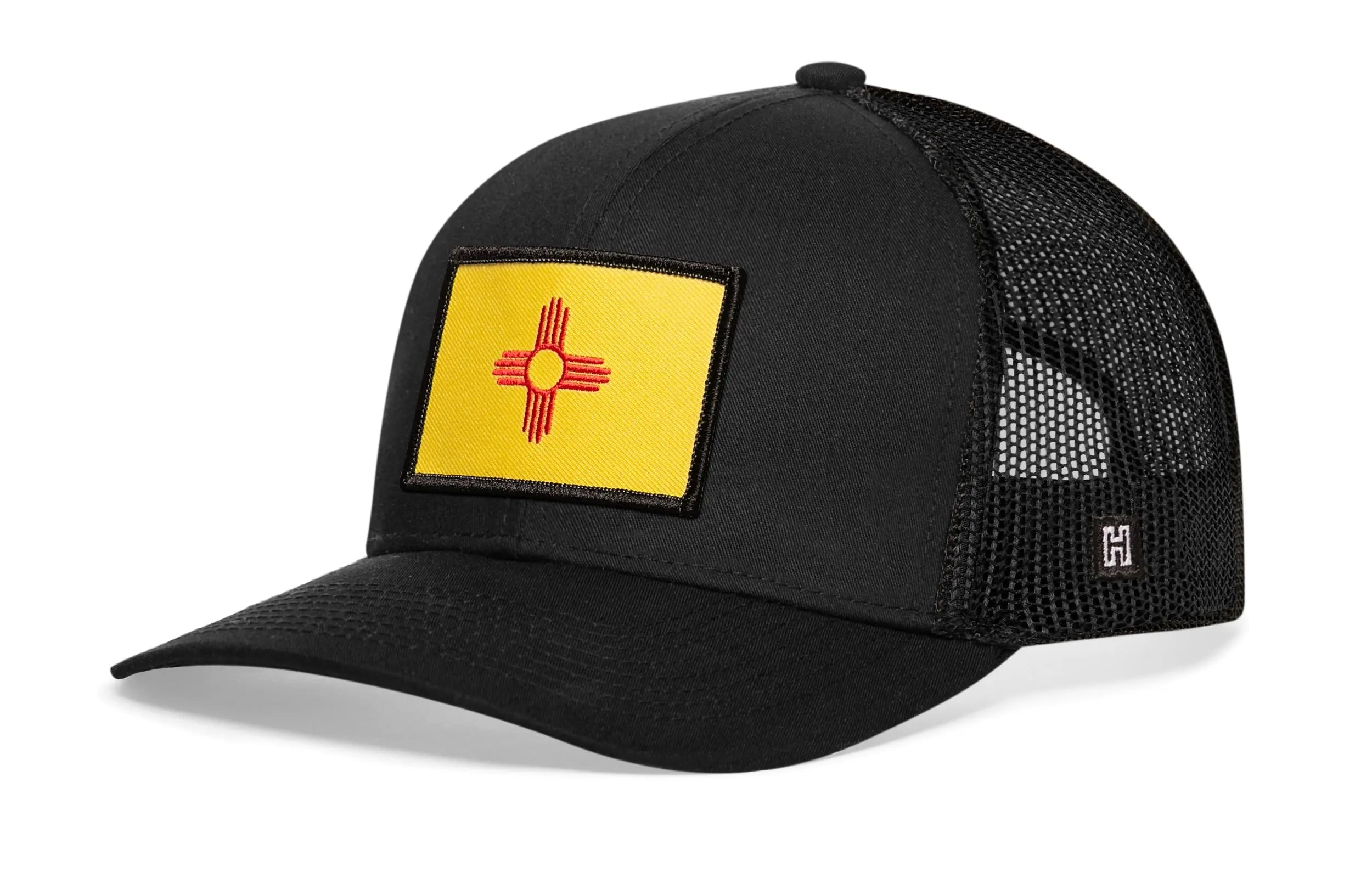 New Mexico Flag Trucker Hat  |  Black NM Snapback Haka Hat