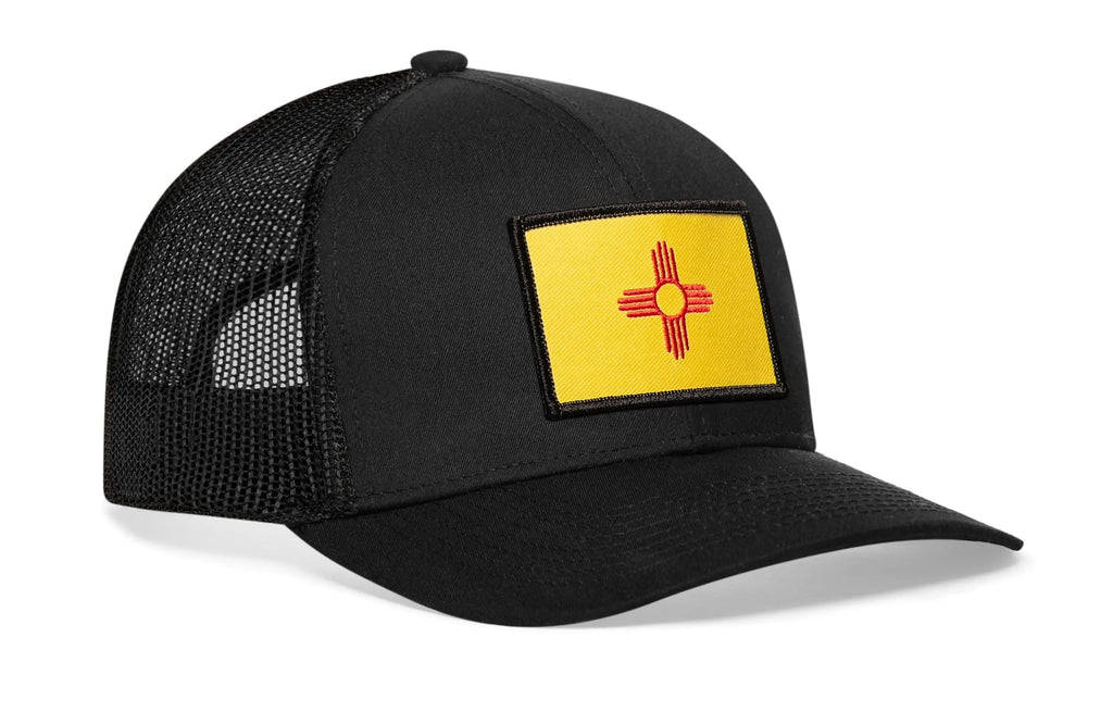 New Mexico Flag Trucker Hat  |  Black NM Snapback Haka Hat