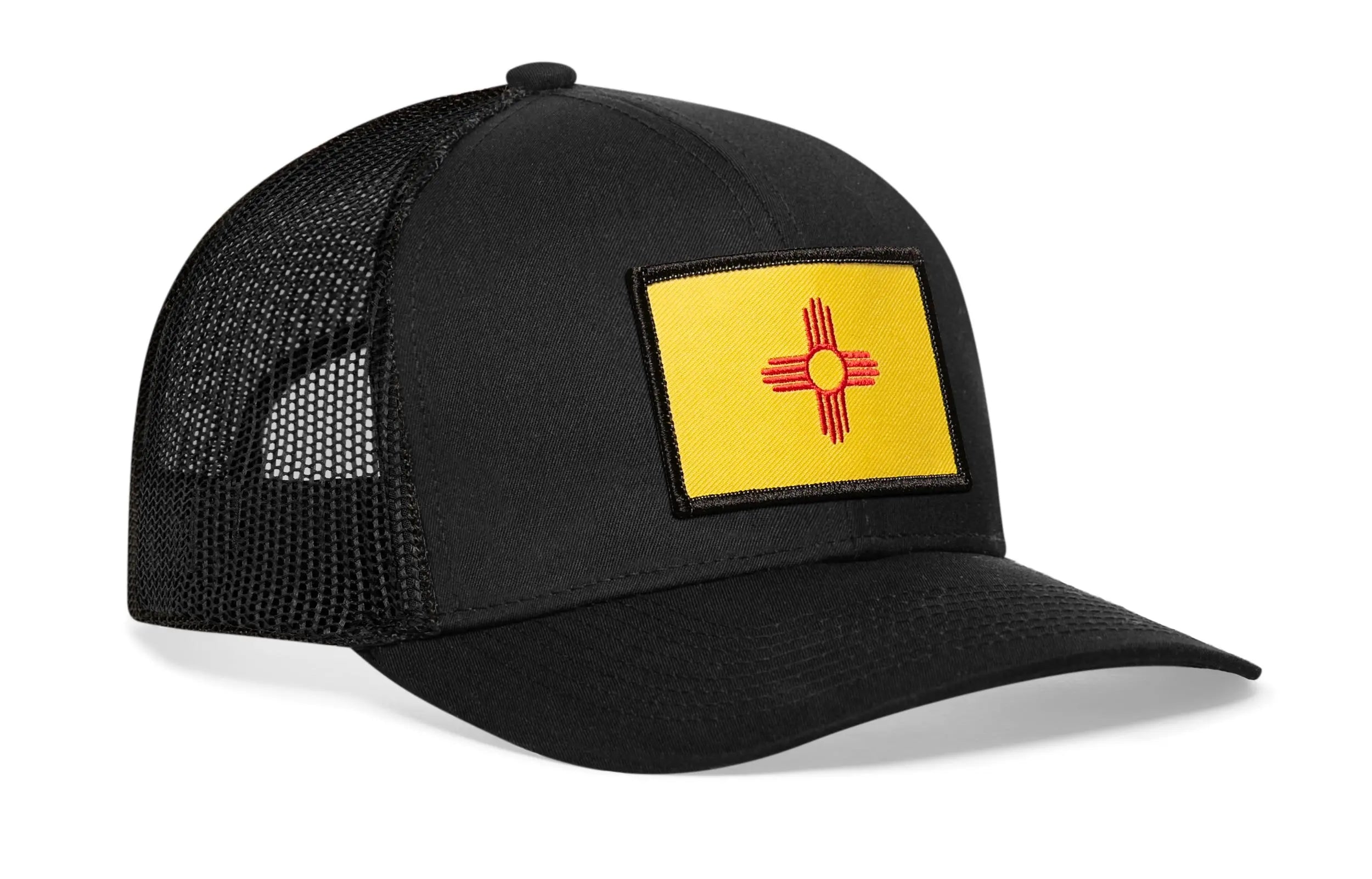 New Mexico Flag Trucker Hat  |  Black NM Snapback Haka Hat