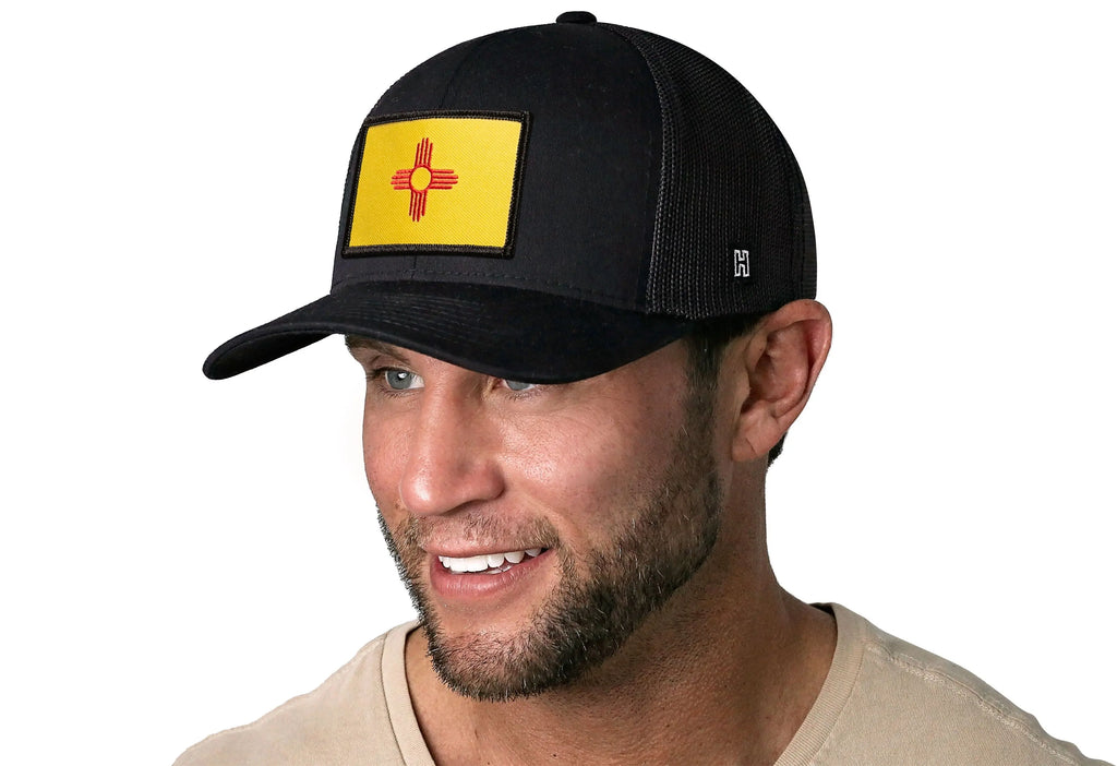 New Mexico Flag Trucker Hat  |  Black NM Snapback Haka Hat