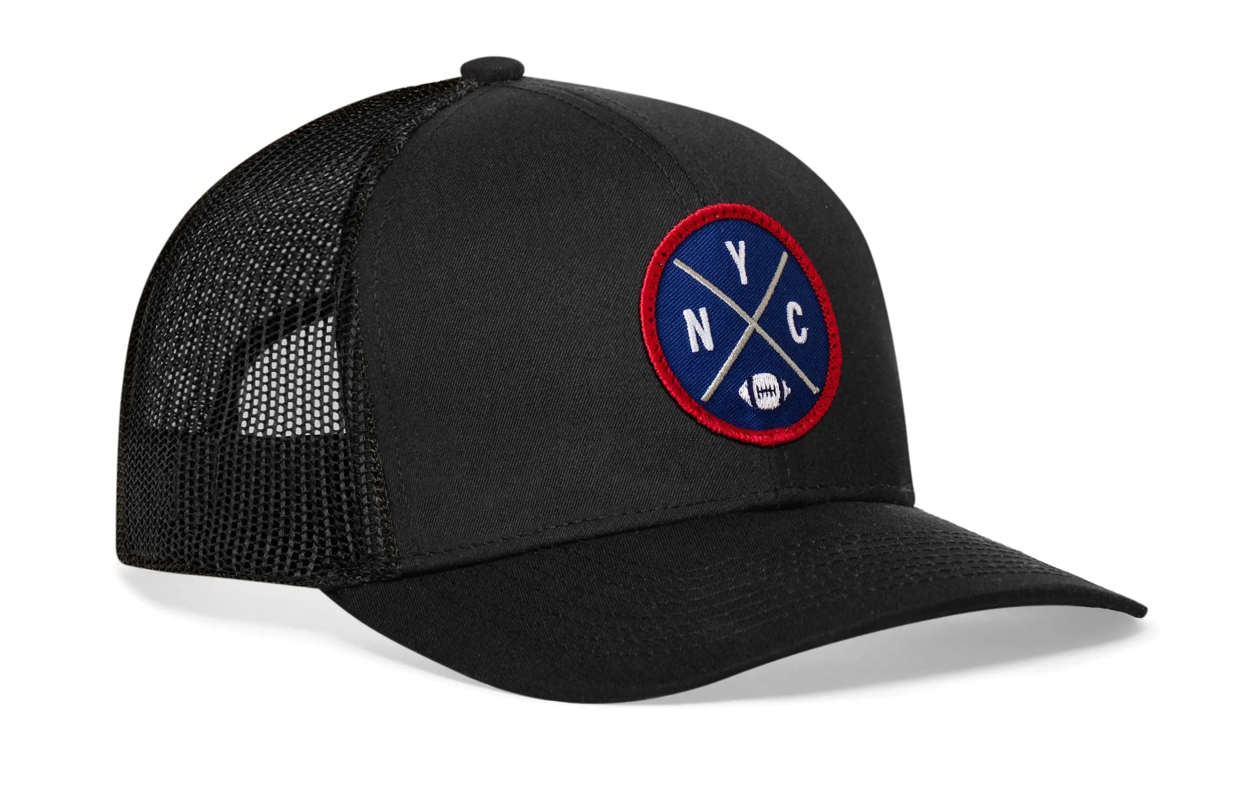 New York Trucker Hat  |  Black NYC X Football Snapback Haka Hat