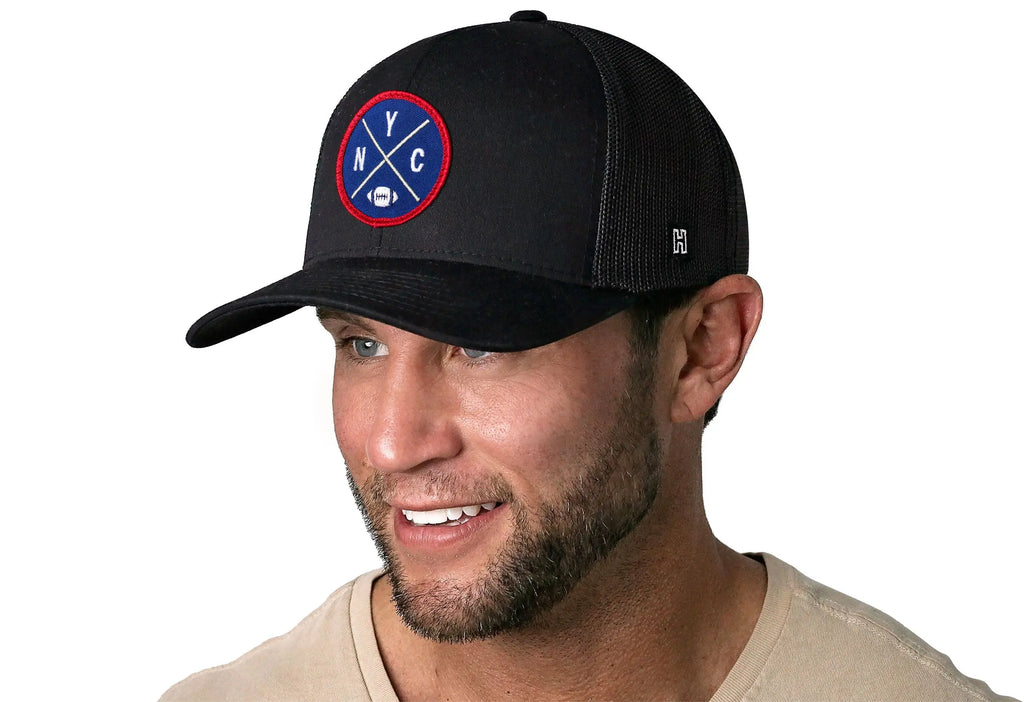 New York Trucker Hat  |  Black NYC X Football Snapback Haka Hat