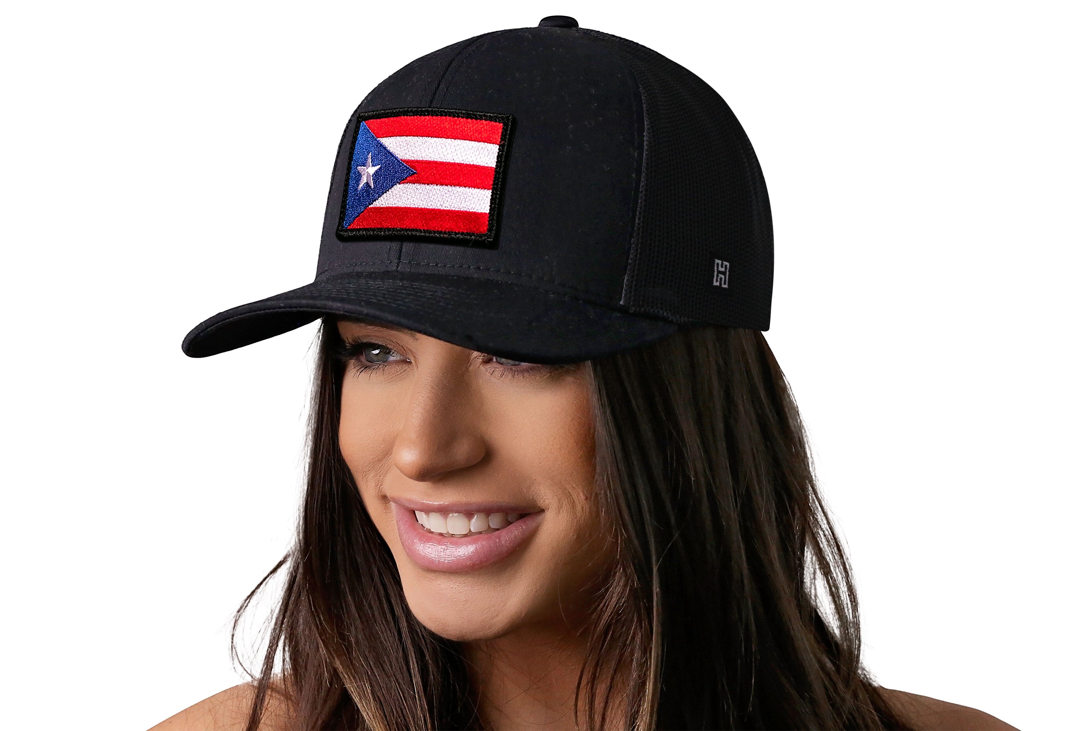 Puerto Rico Flag Trucker Hat  |  Black PR Snapback Haka Hat