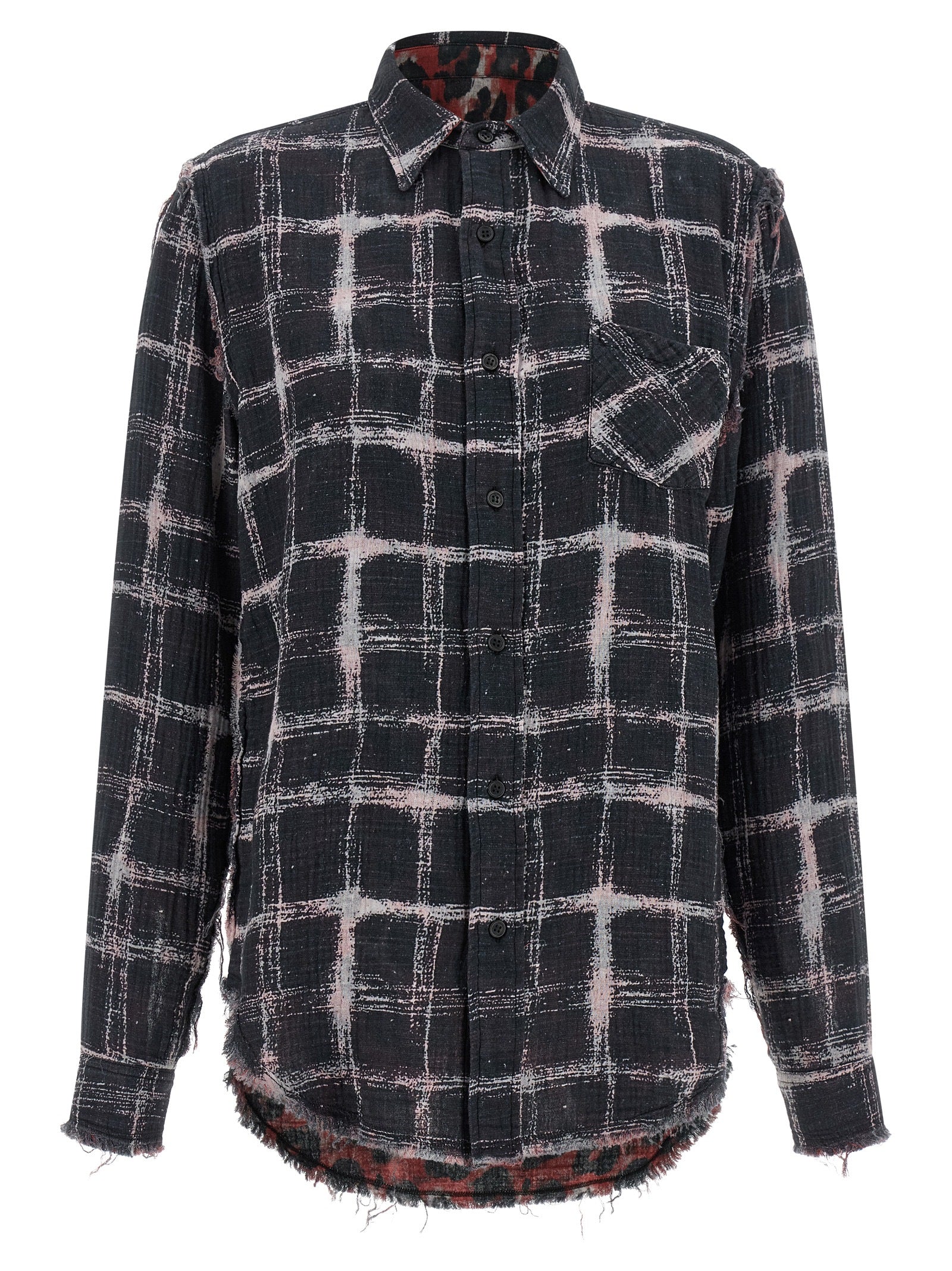 R13 R13 Fringed Hem Reversible Shirt R13