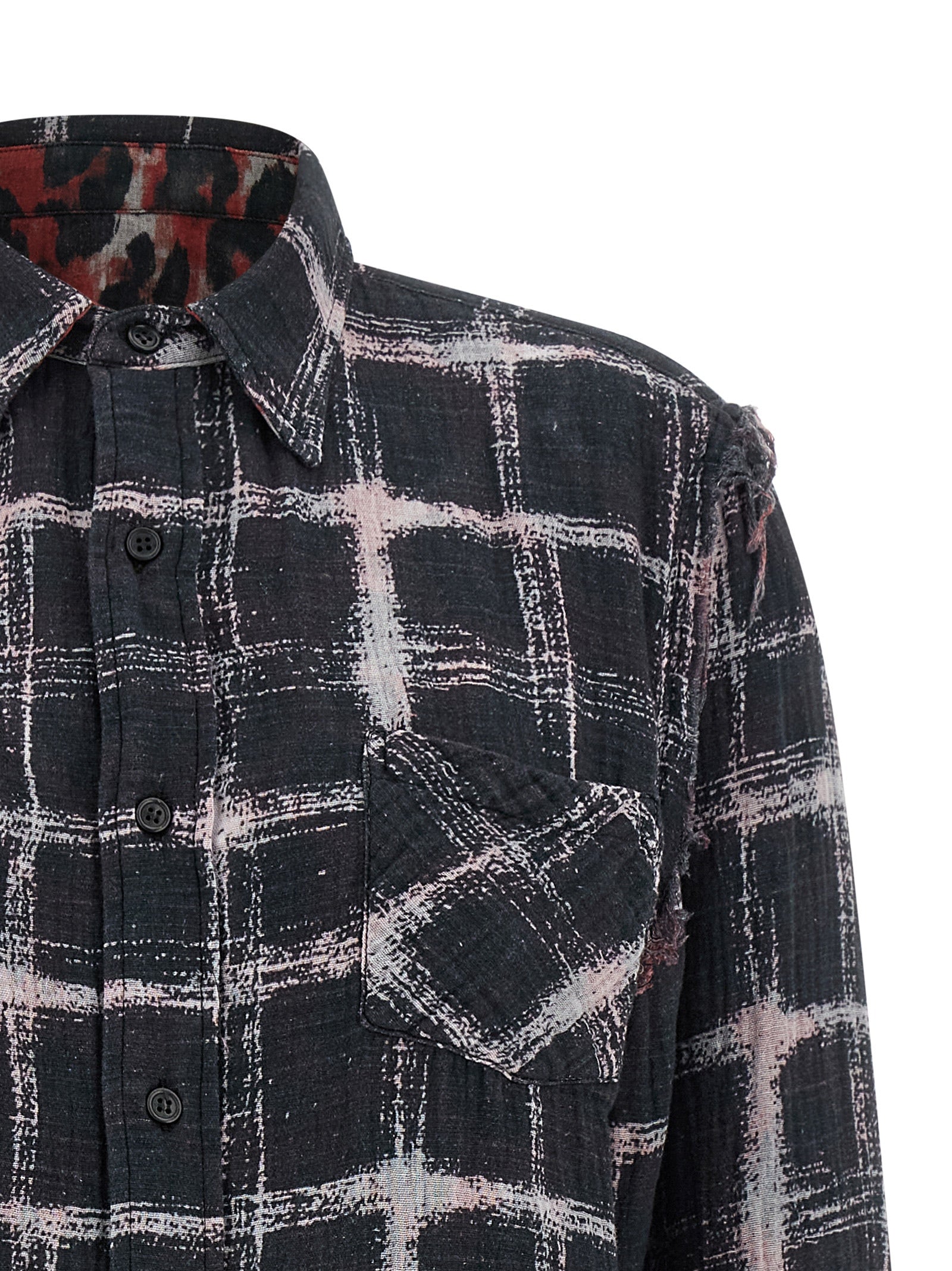 R13 R13 Fringed Hem Reversible Shirt R13