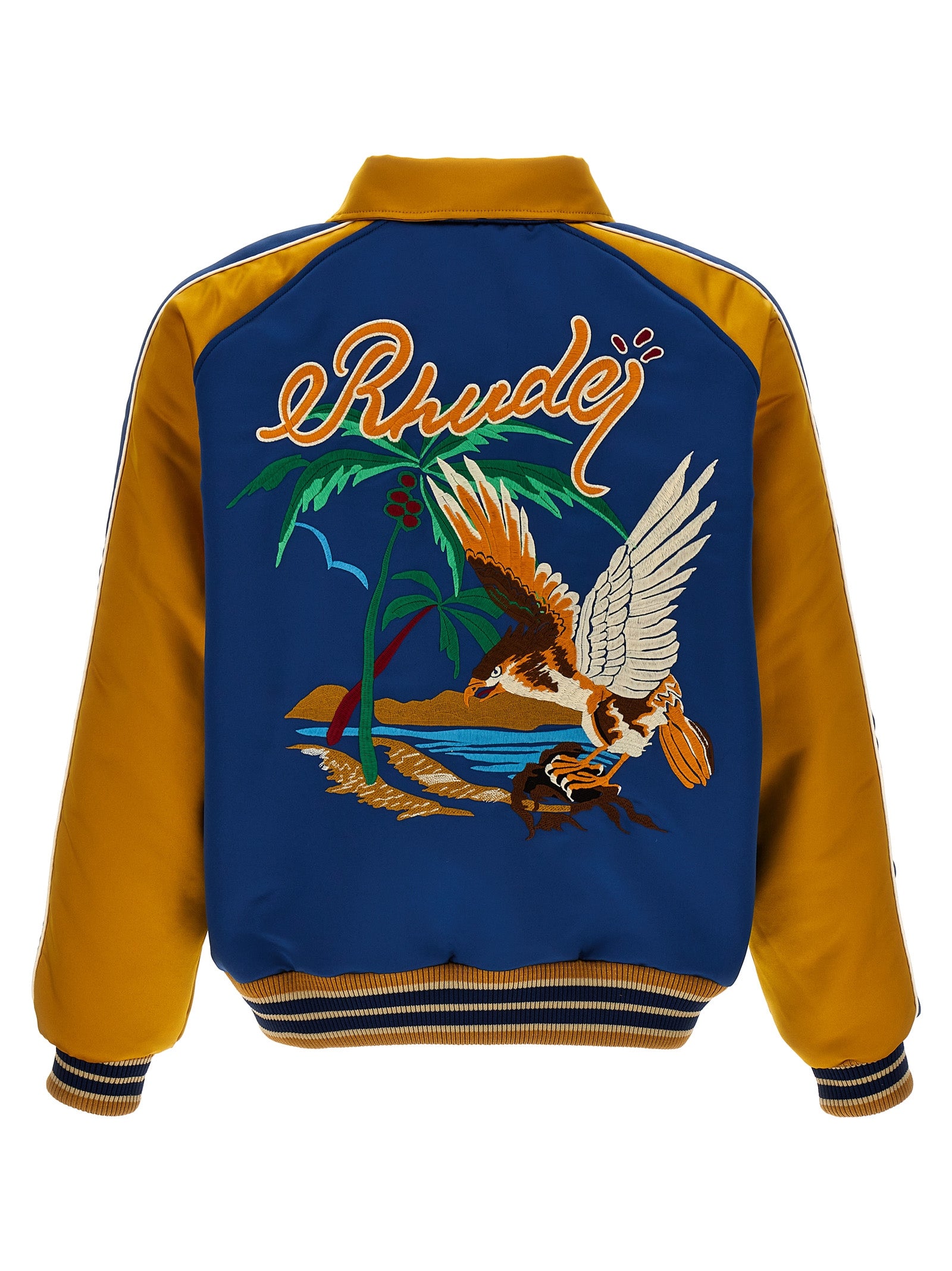 Rhude Rhude Palm Eagles Souvenir Bomber Jacket Rhude