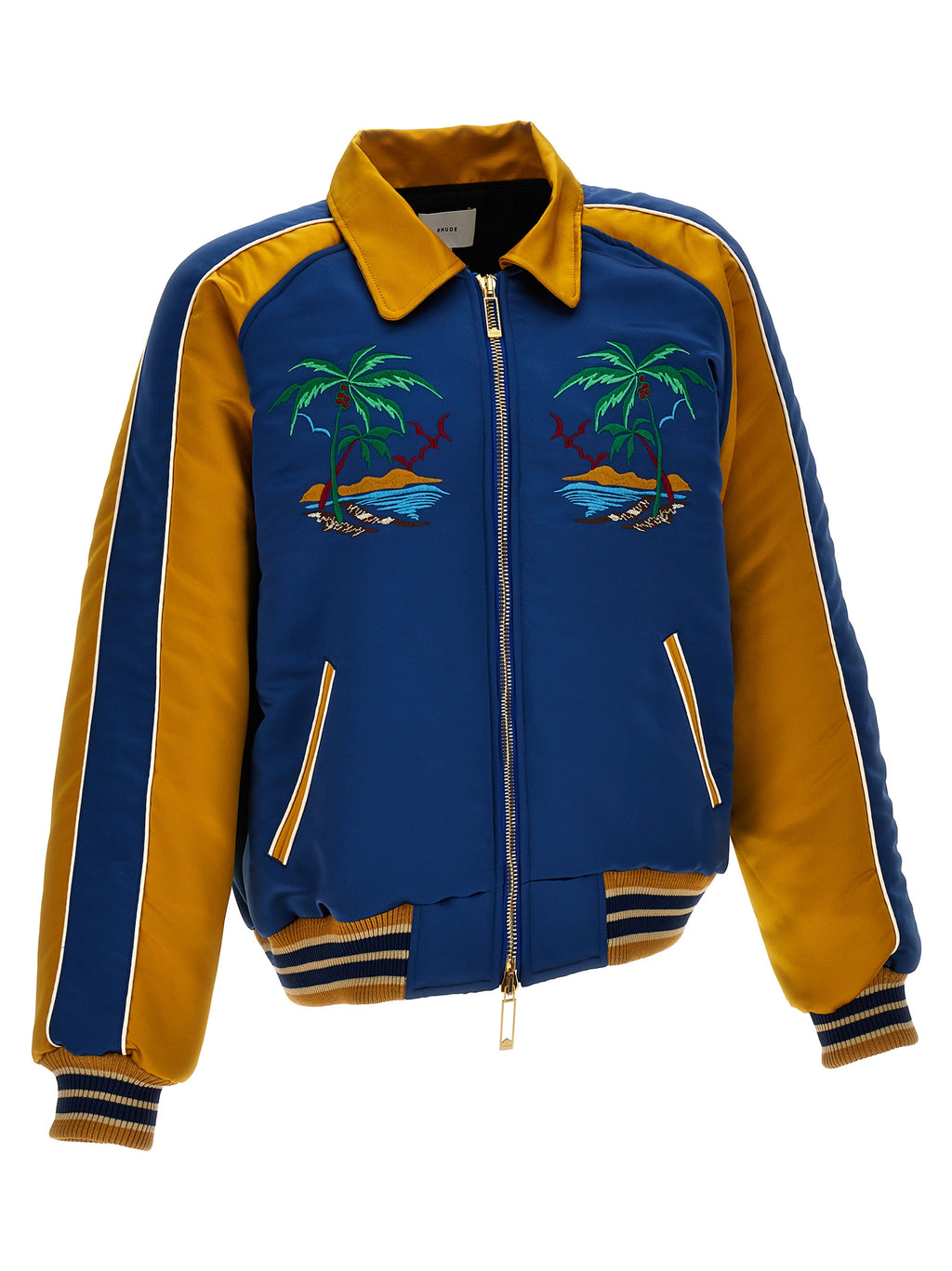 Rhude Rhude Palm Eagles Souvenir Bomber Jacket Rhude