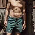 Teal Swim Shorts RomperJack