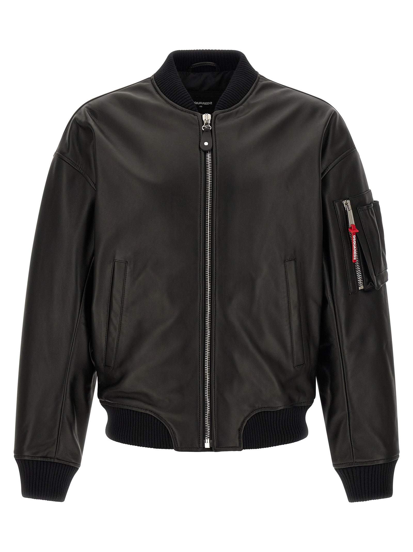 Dsquared2 Leather Bomber Jacket Dsquared2