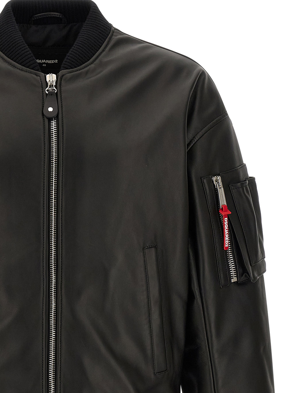 Dsquared2 Leather Bomber Jacket Dsquared2