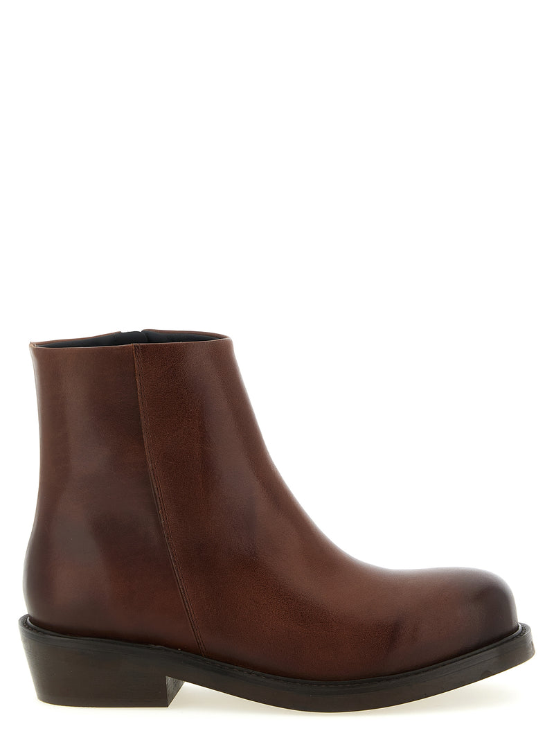 Séfr Lerato Ankle Boots — Brown Craquelé Séfr