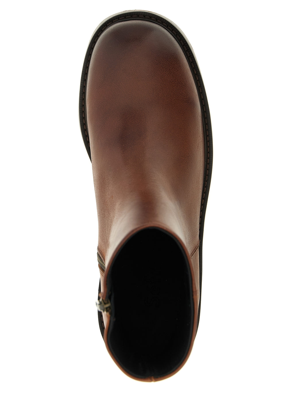 Séfr Lerato Ankle Boots — Brown Craquelé Séfr