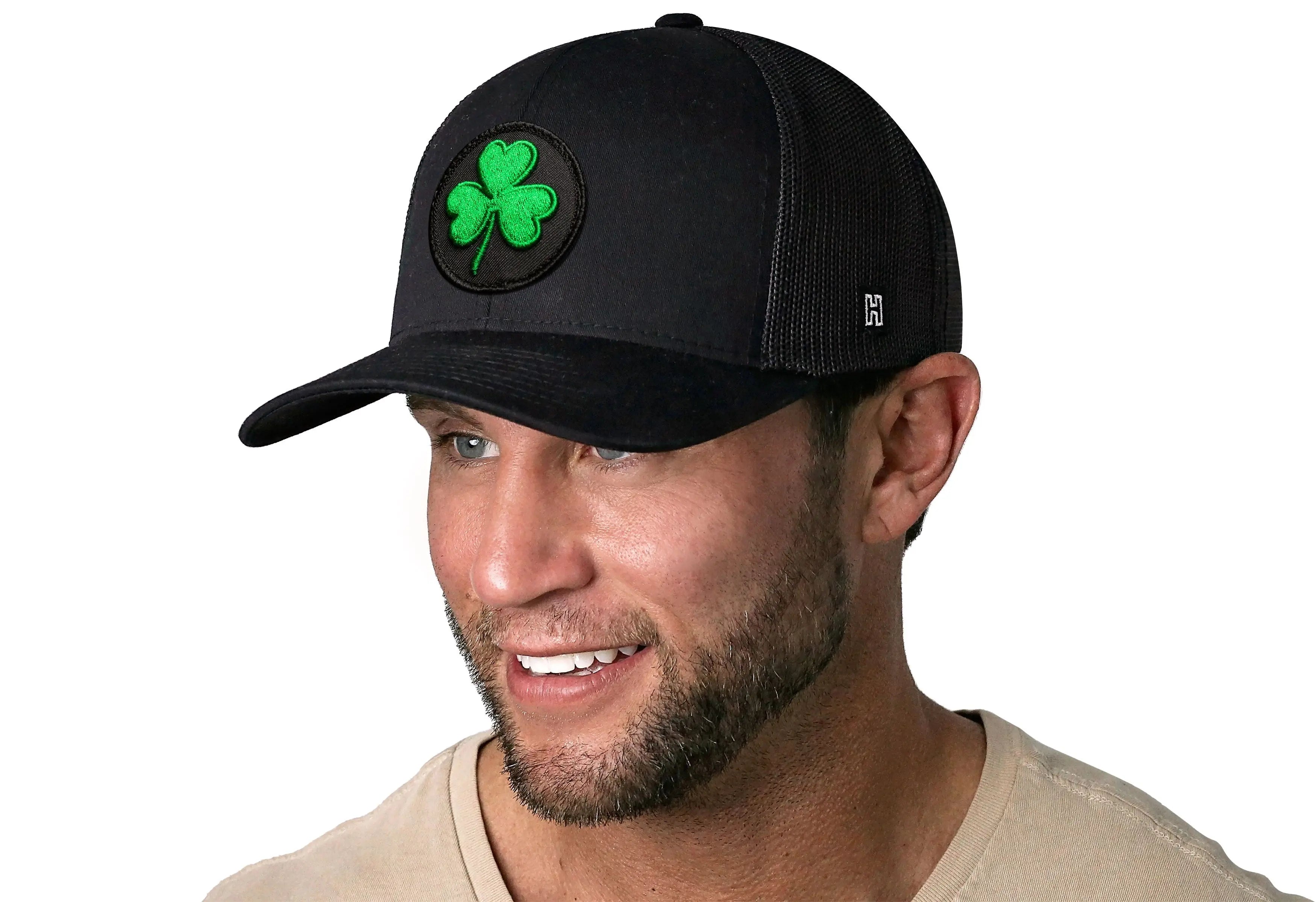 Shamrock Trucker Hat  |  Black St Patrick's Day Snapback Haka Hat