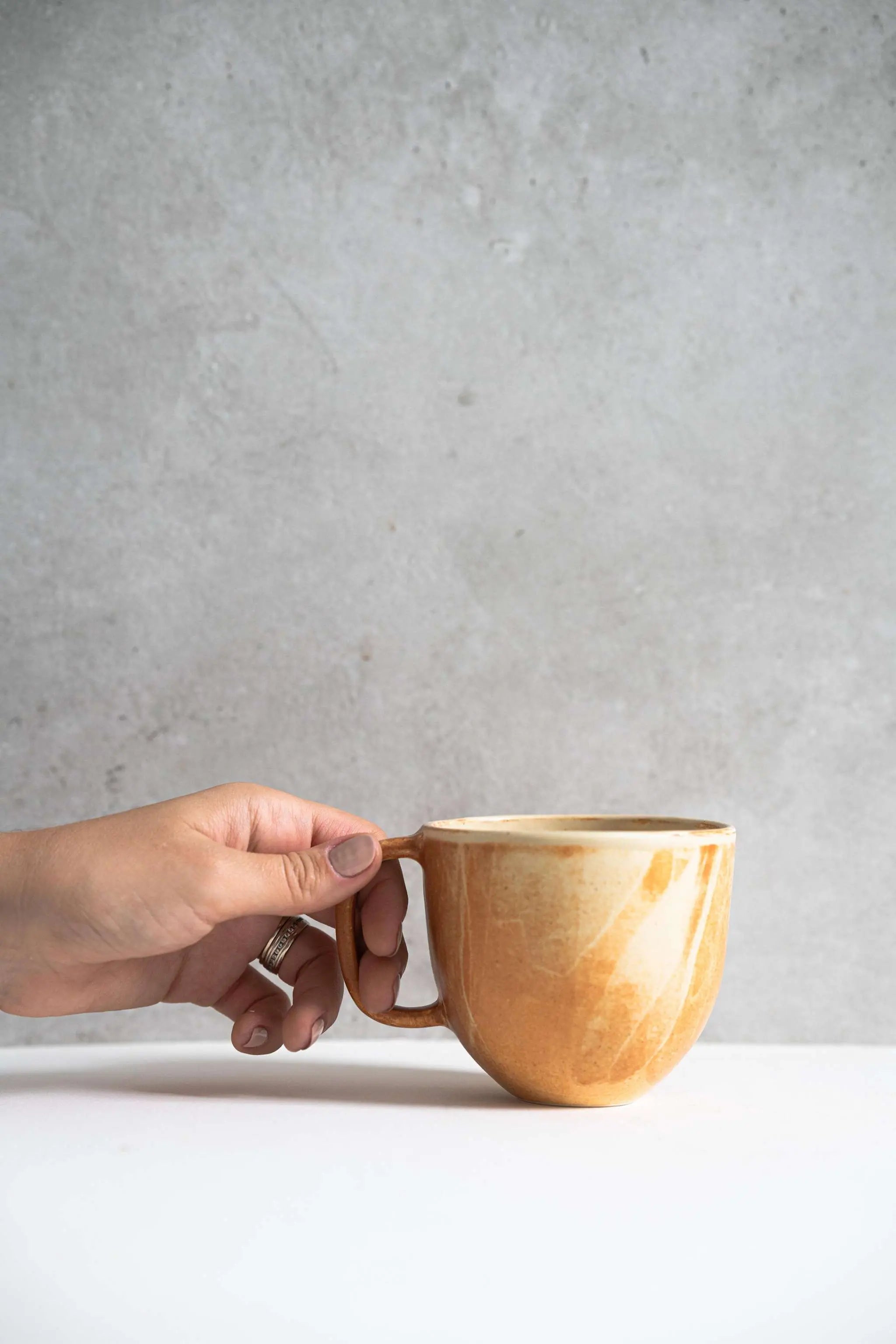 Stoneware Beige Coffee Mug CREATING COMFORT