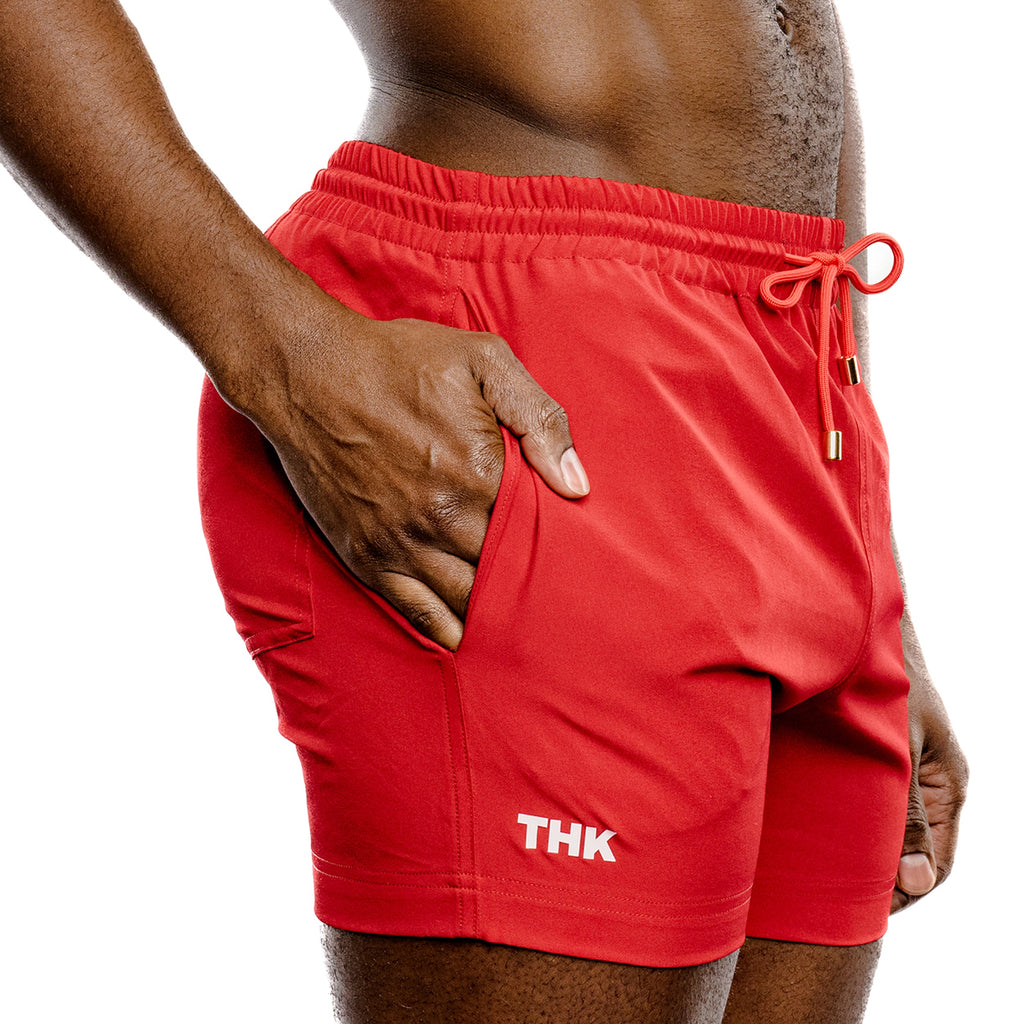 Red Swim Gym Short THK