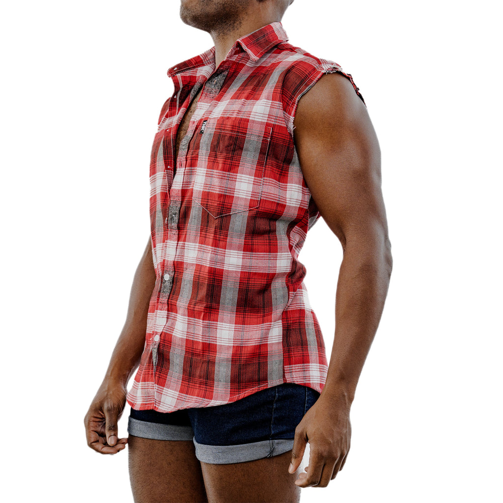THK Lumberjack Cut-Off — Fire Plaid THK