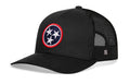 Tennessee Flag Trucker Hat — Black TN Snapback Haka Hat