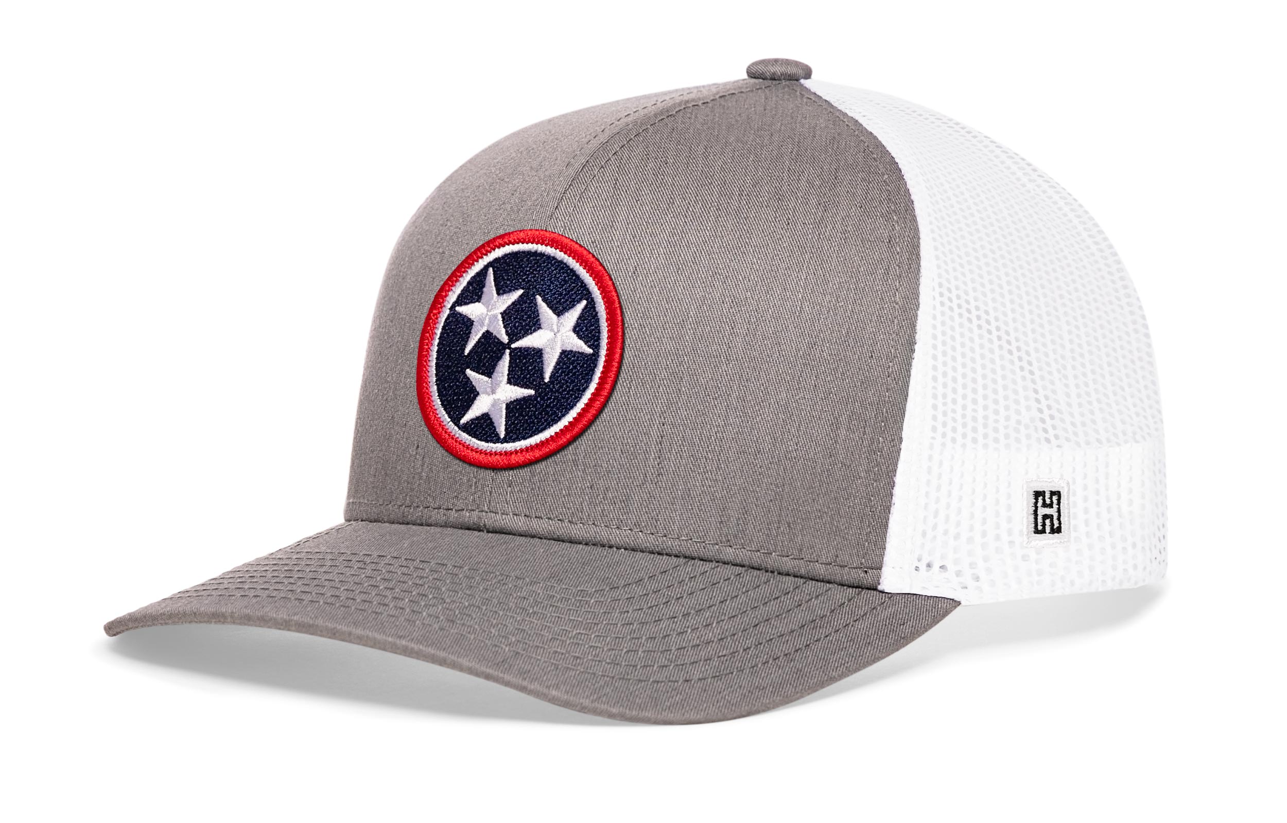 Tennessee Flag Trucker Hat — Gray-White TN Snapback Haka Hat