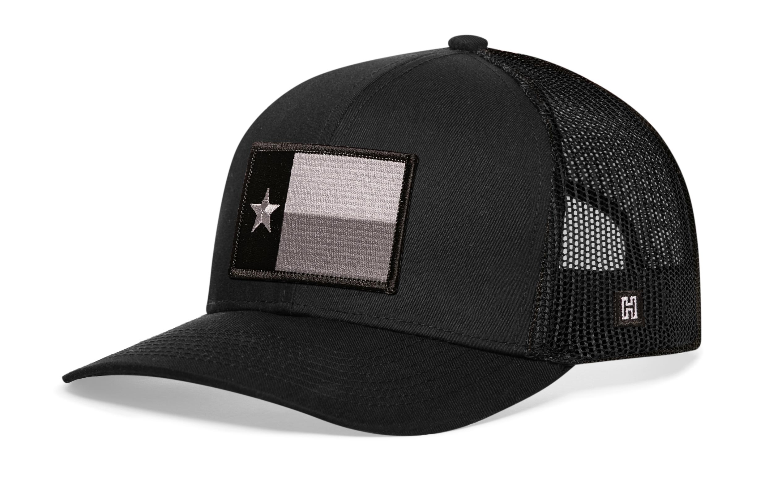 Texas Flag Trucker Hat — Black TX Snapback Haka Hat