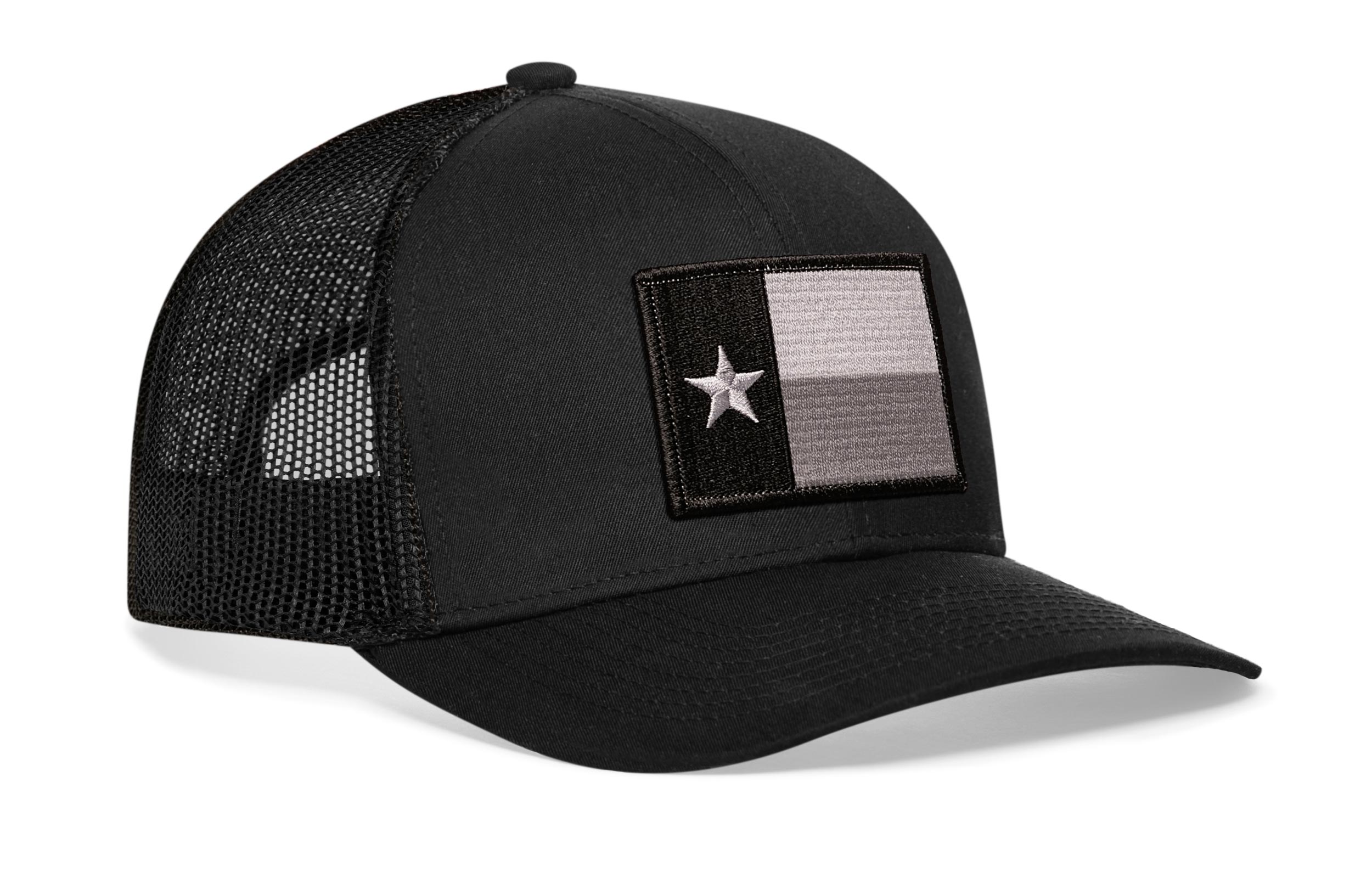 Texas Flag Trucker Hat — Black TX Snapback Haka Hat