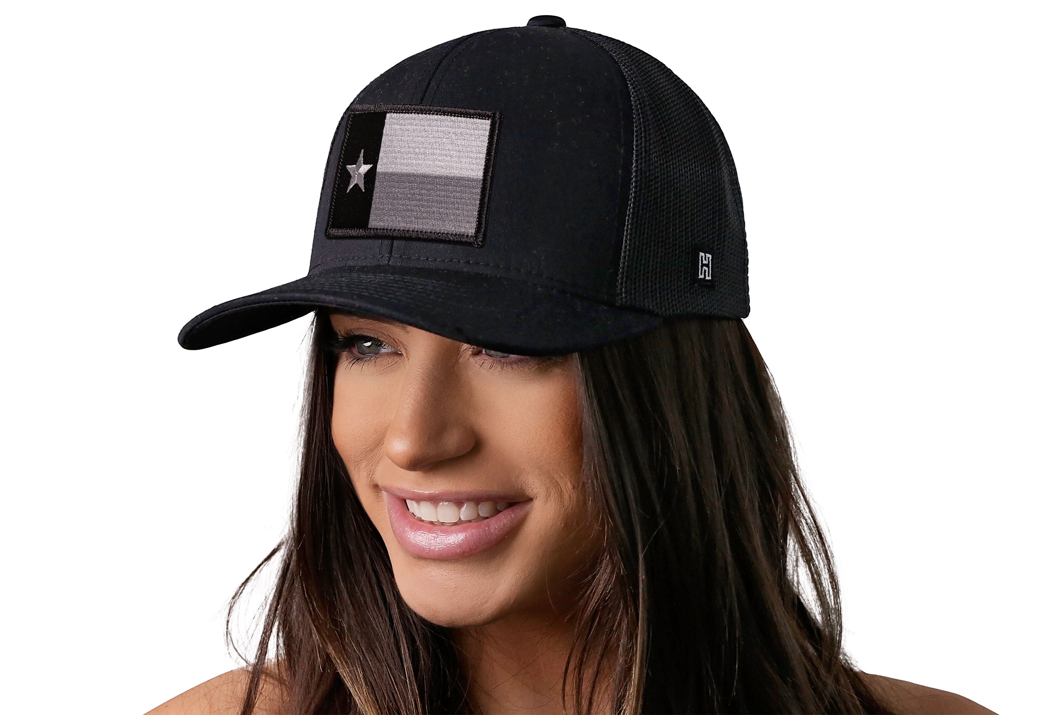 Texas Flag Trucker Hat — Black TX Snapback Haka Hat