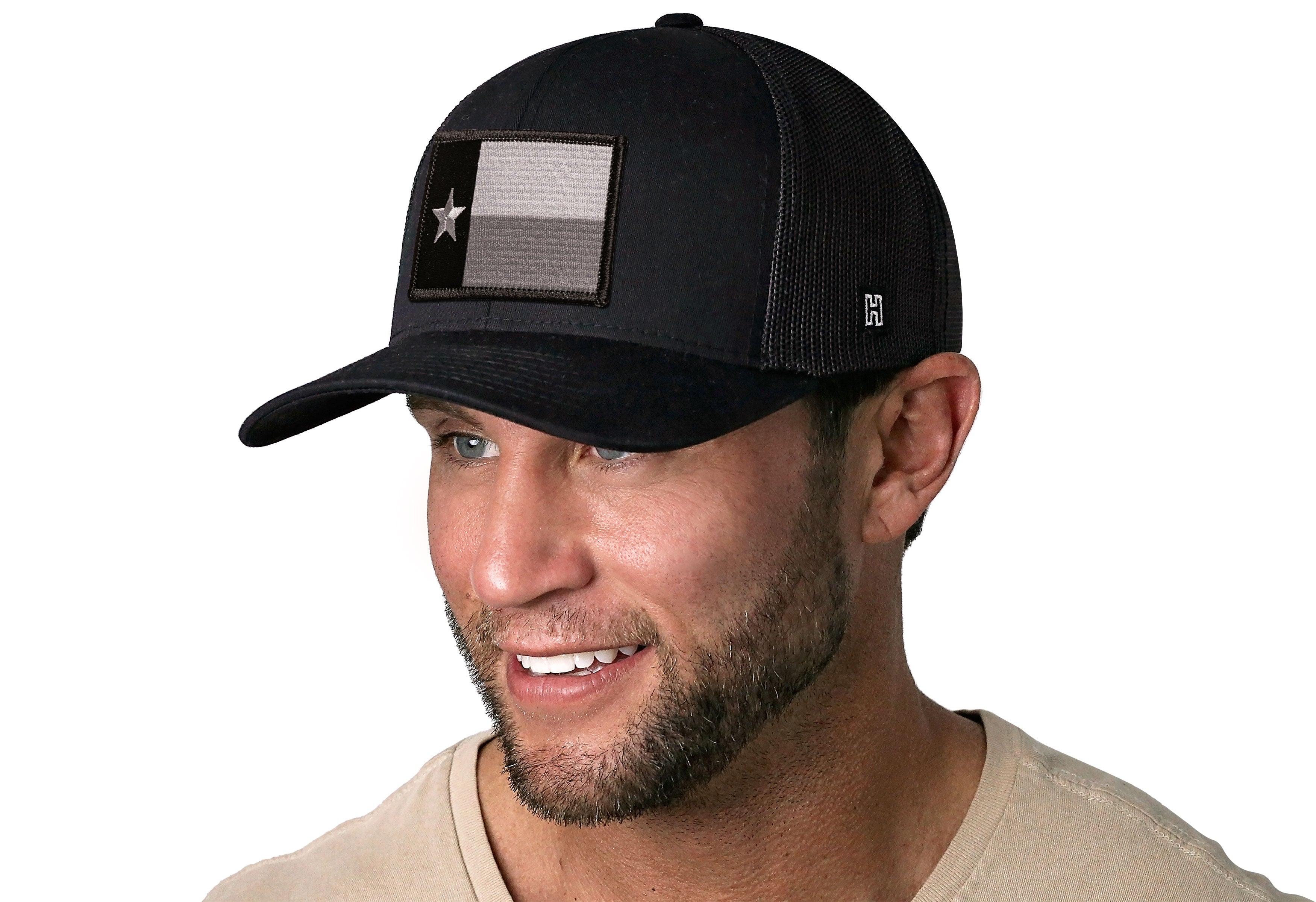 Texas Flag Trucker Hat — Black TX Snapback Haka Hat