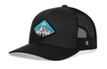 Diamond Mountain and Trees Trucker Hat  |  Black Outdoors Snapback Haka Hat