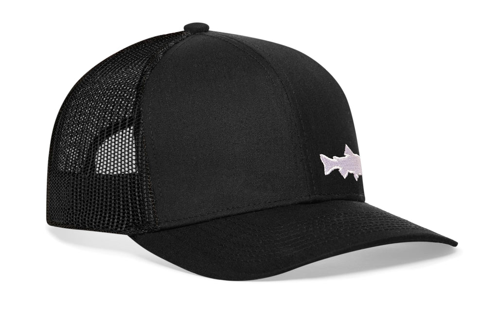 Steelhead Fish Trucker Hat  |  Black Steelhead Fish Snapback Haka Hat