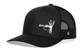 Fly Fishing Trucker Hat  |  Black Fly Fishing Snapback Haka Hat