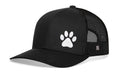 Paw Trucker Hat  |  Black Animal Print Snapback Haka Hat