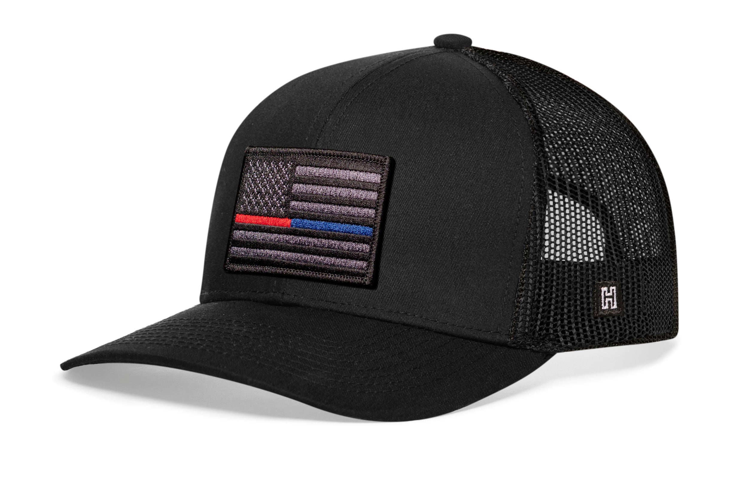 Thin Red and Blue Line Trucker Hat — Police and Fire Snapback Haka Hat