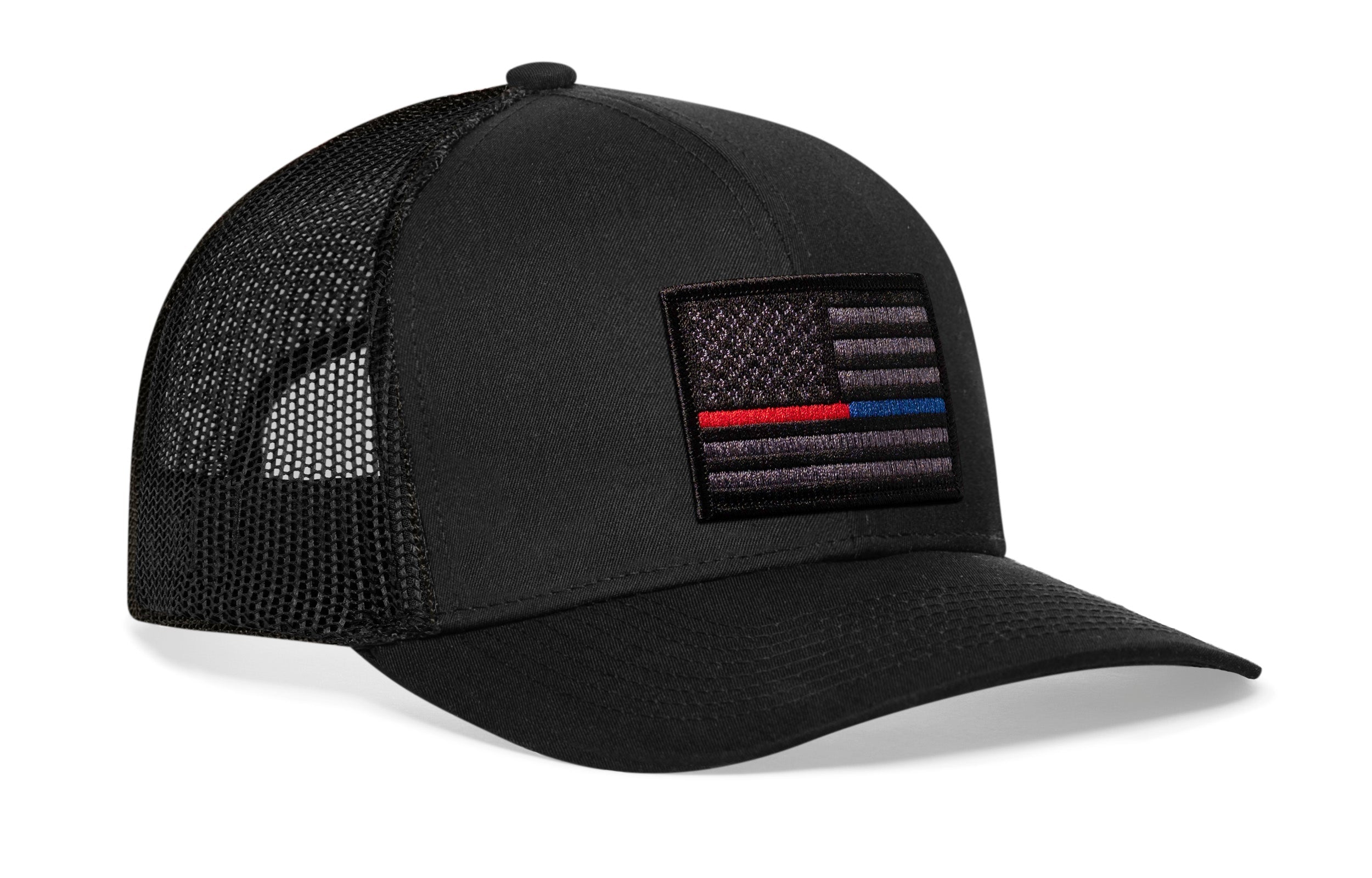 Thin Red and Blue Line Trucker Hat — Police and Fire Snapback Haka Hat