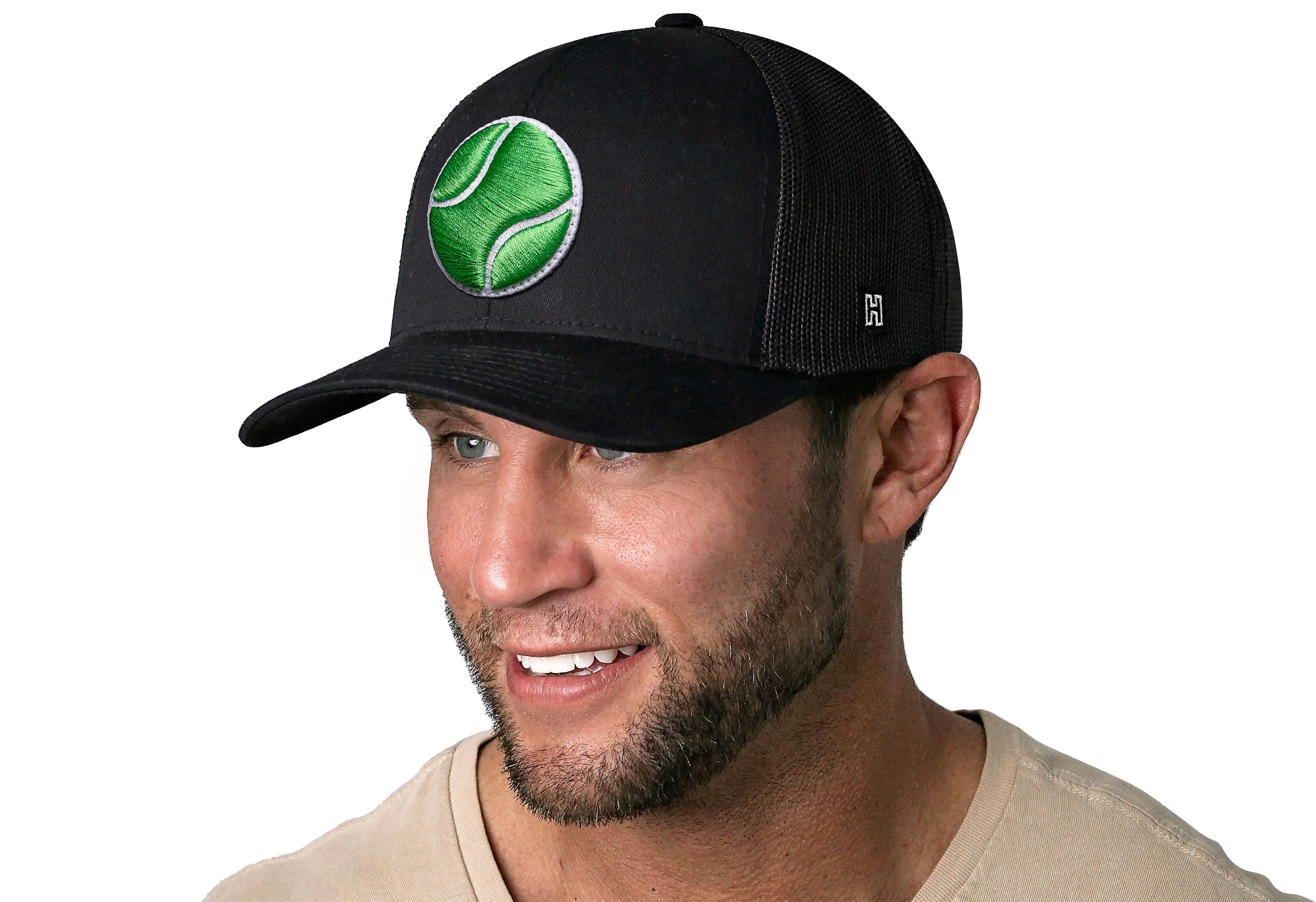 Tennis Trucker Hat — Black Tennis Ball Snapback Haka Hat